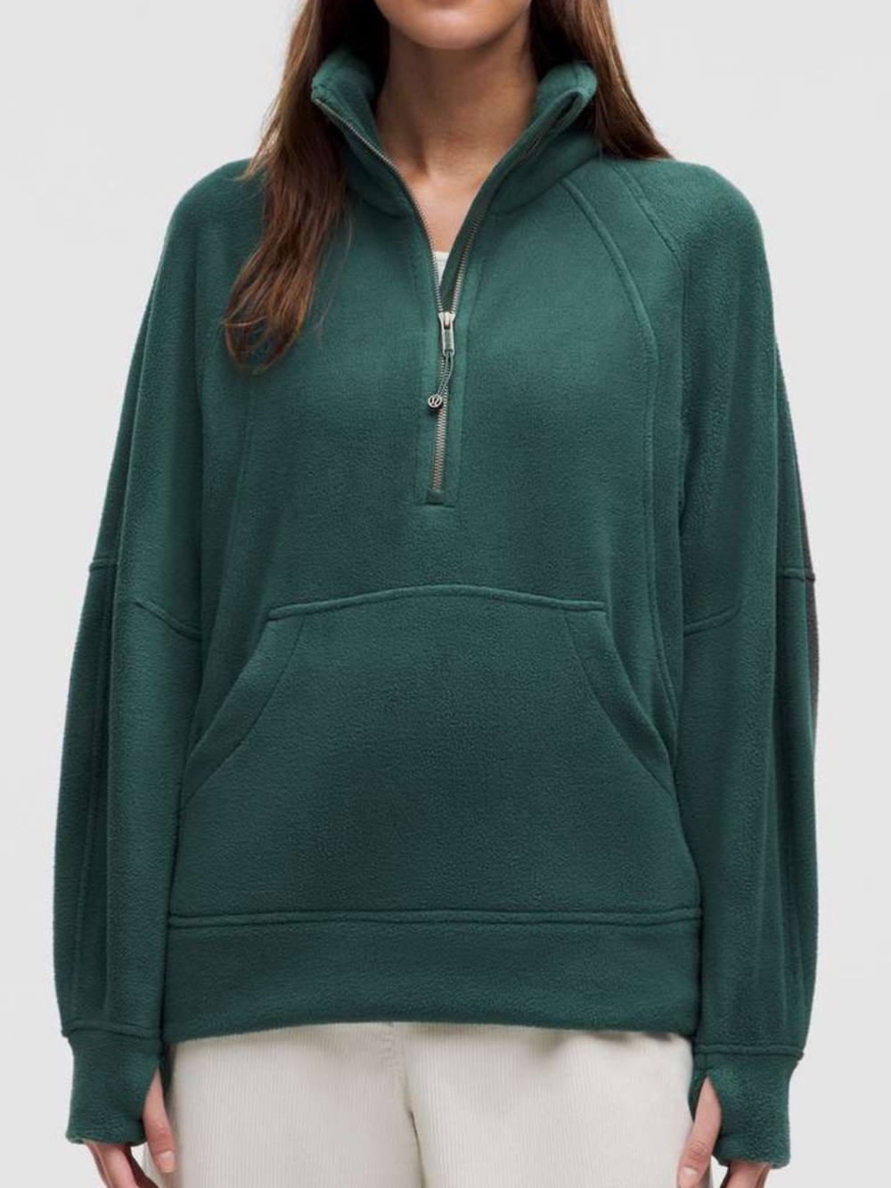Lululemon Scuba Tumbled Fleece Funnel-Neck Half Zip in Storm Teal Size XL/XXL